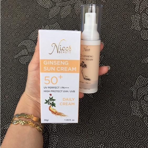 Kem Chống Nắng Rễ Sâm Nicos Ginseng Sun Cream Thanh Nhi House - 8936177940172