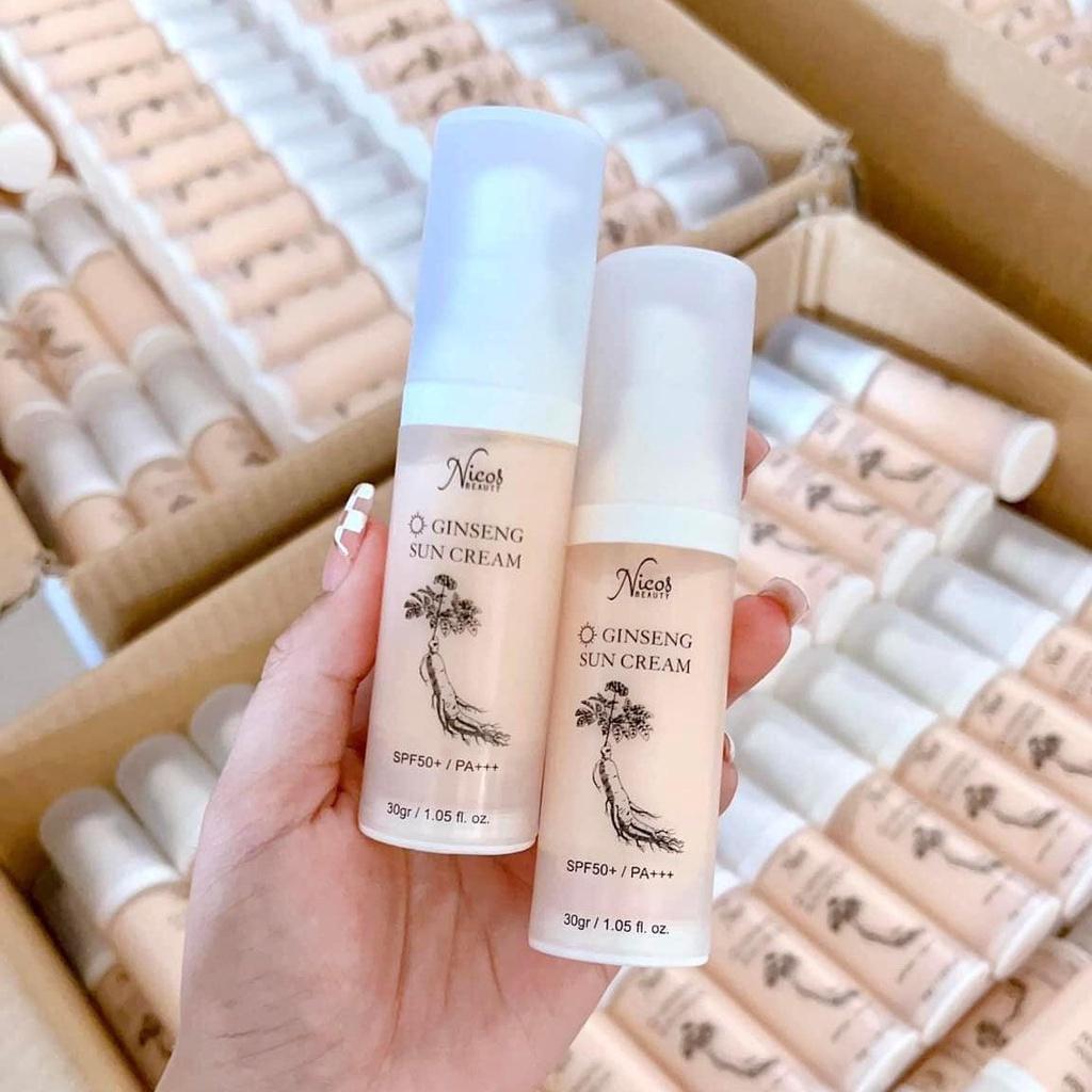 Kem Chống Nắng Rễ Sâm Nicos Ginseng Sun Cream Thanh Nhi House - 8936177940172