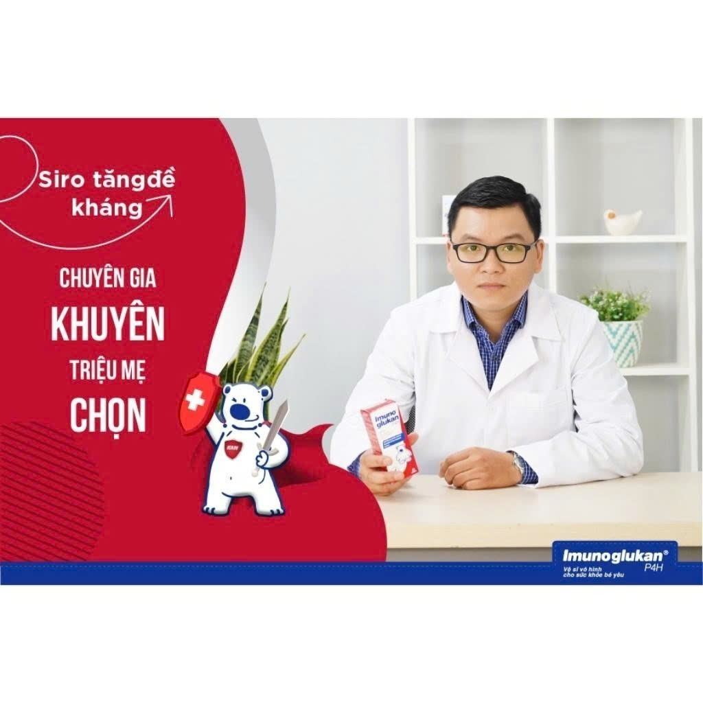 Siro Kan ImunoGlukan P4H hỗ trợ tăng đề kháng cho bé - Combo 2 chai - 120ml