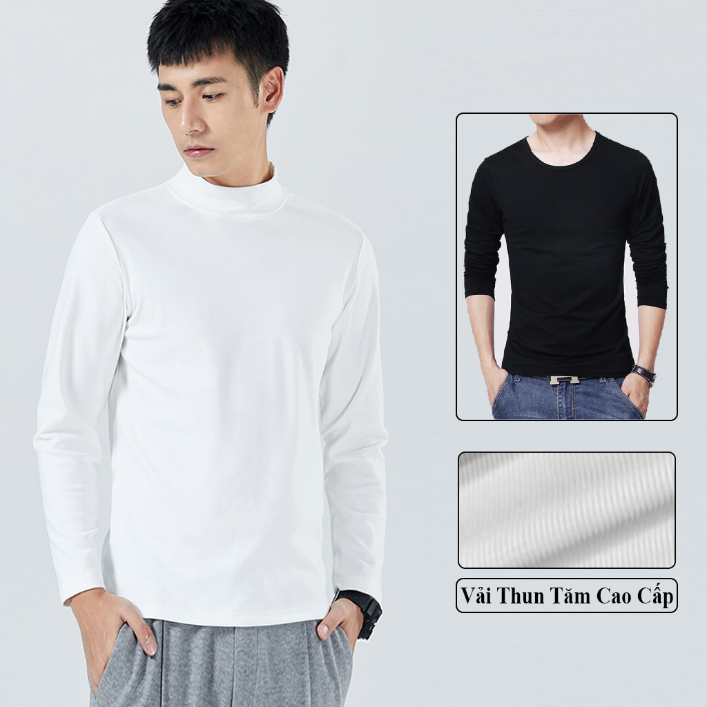 Áo Thun Nam Tay Dài Cao Cấp Vicenzo Co Giãn 4 Chiều Thoải Mái.