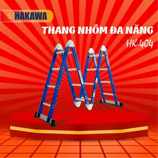Thang nhôm gấp đa năng 4 khúc HAKAWA HK-404 - Bảo hành chính hãng 2 năm