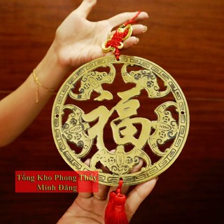  Dây ngũ phúc lâm môn tròn đồng nguyên chất 16cm 