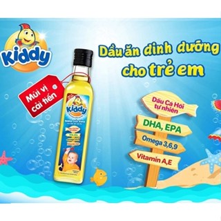  Dầu ăn dinh dưỡng cho bé Kiddy Cá hồi 250ml  date mới  