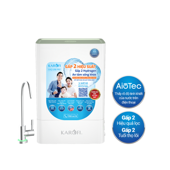 Máy lọc nước RO Karofi KAQ-U98 Công nghệ thông minh AioTec: giám sát từ xa