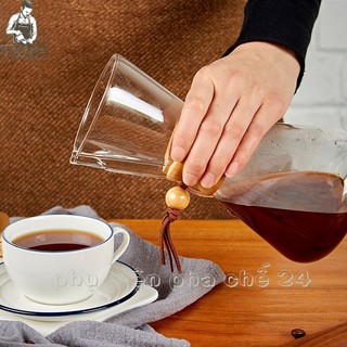 Bình Chemex Pha Cà Phê Pour Over Drip Brew V60 Thủy Tinh