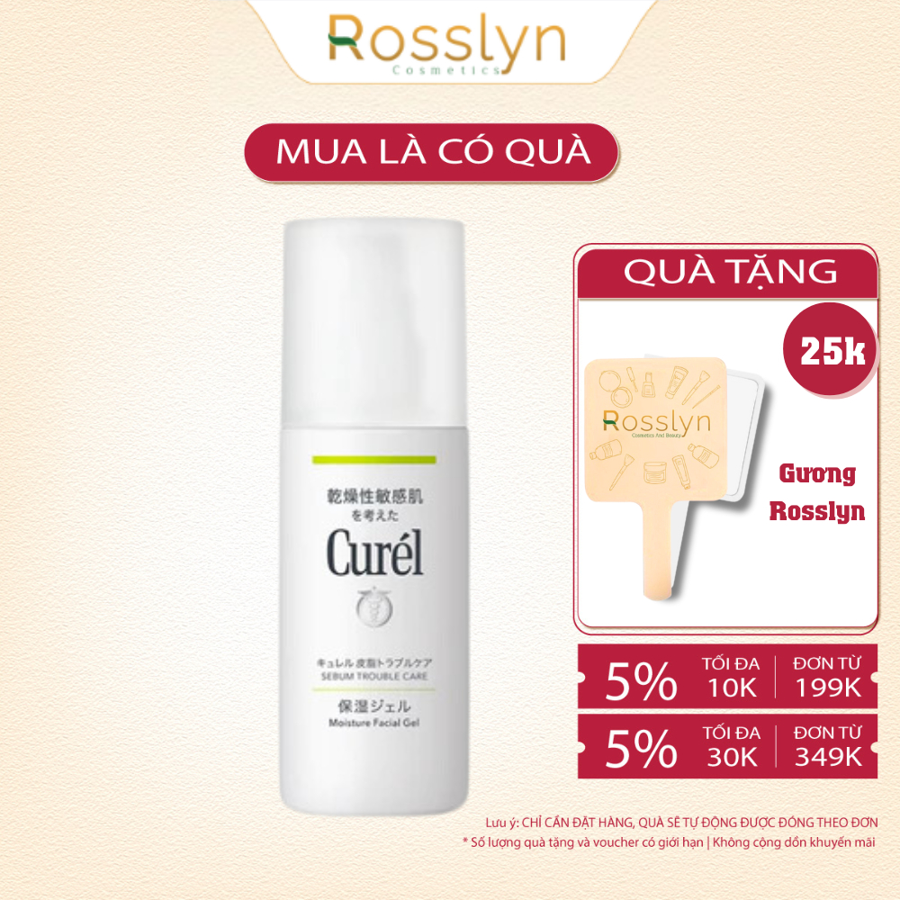 Gel Dưỡng Da Dành Cho Da Dầu Curel Sebum Trouble Care Sebum Care Moisture Gel 120ml