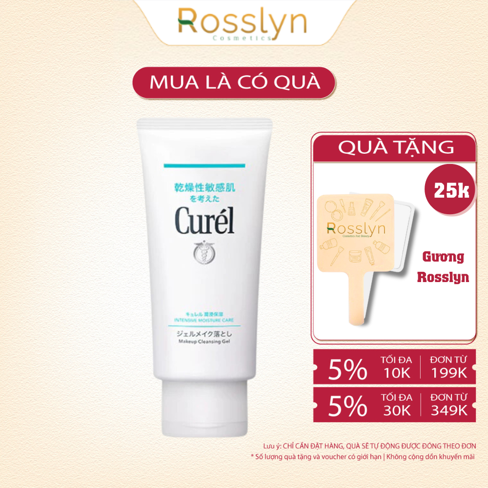 Gel Tẩy Trang Cấp Ẩm Chuyên Sâu Curel Intensive Moisture Care Makeup Cleansing Gel 130g