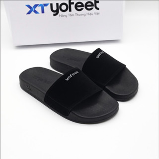Dép quai ngang nam nữ quai nỉ chữ in sắc nét ,hàng XT YOFEET siêu đẹp Mã: XT 05