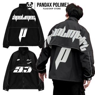 Áo khoác dù racing Pandax polime , jacket nam nữ , windbreaker local brand unisex , áo gió form rộng chống nắng không mũ