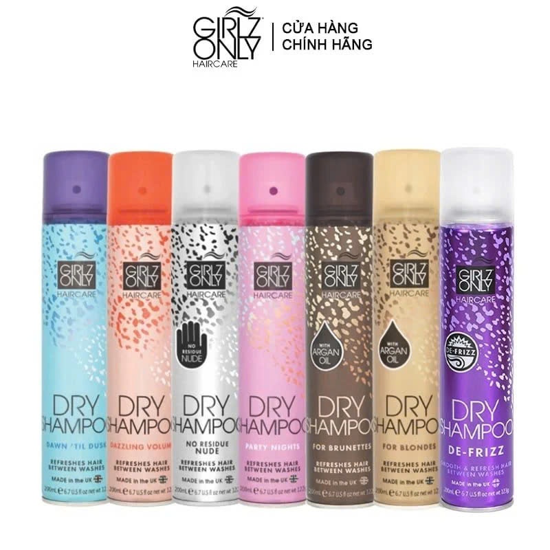 Dầu Gội Khô Girlz Only Dry Shampoo