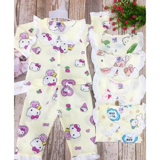 (3 bộ 3 màu 3 họa tiết khác nhau) Combo 3 Bộ Tay Dài  Xốp Gạo Bé (7-17kg)
