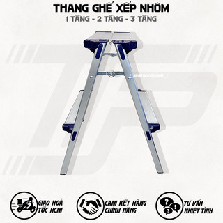 Thang Xếp Nhôm - Thang Ghế Xếp - Thang Xếp 1 Bậc/2 Bậc/ 3 Bậc