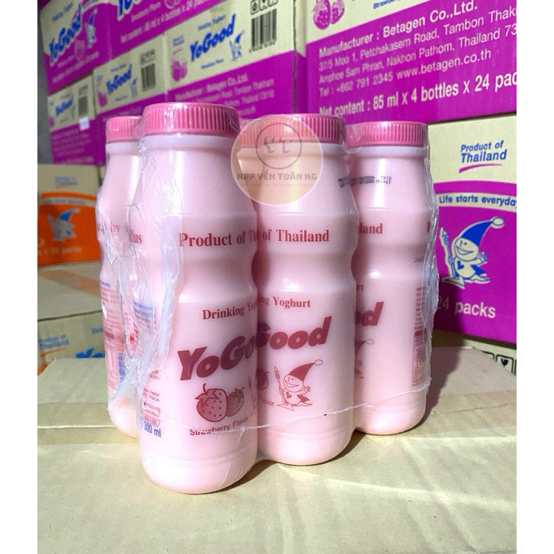 Lốc 6 chai Sữa chua uống Betagen yogood vị dâu chai 300ml