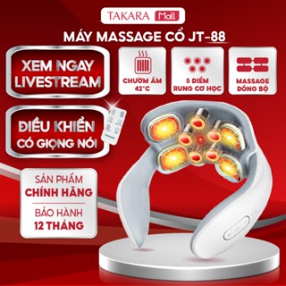 Máy Massage Cổ Vai Gáy JT88, Mát Xa Xung Điện Cùng 5 Đầu Rung Takara Làm Giảm Nhức Mỏi BH 12 Tháng