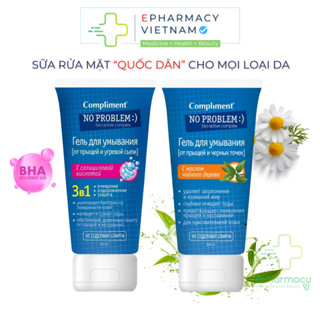  Sữa Rửa Mặt Ngừa Mụn COMPLIMENT No Problem BHA + TEA TREE Làm Sạch Sâu 200ml 