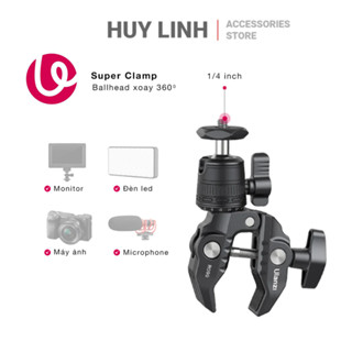 Ulanzi R099 Kẹp kim loại đa năng Super Clamp Xoay 360 độ chuyển đổi ra ngàm 1/4 inch