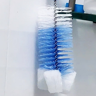 Cọ rửa bình sữa và núm ti KUKU đầu mút tạo bọt kết hợp sợi nilon cao cấp 29x6cm ku5302