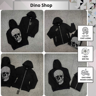  Áo Khoác Nỉ Nam Phi Líp Thêu Logo Ngực Đính Đá Lưng Hot Hit - Áo Khoác Nỉ Nam Thêu Chưc Cao Cấp 