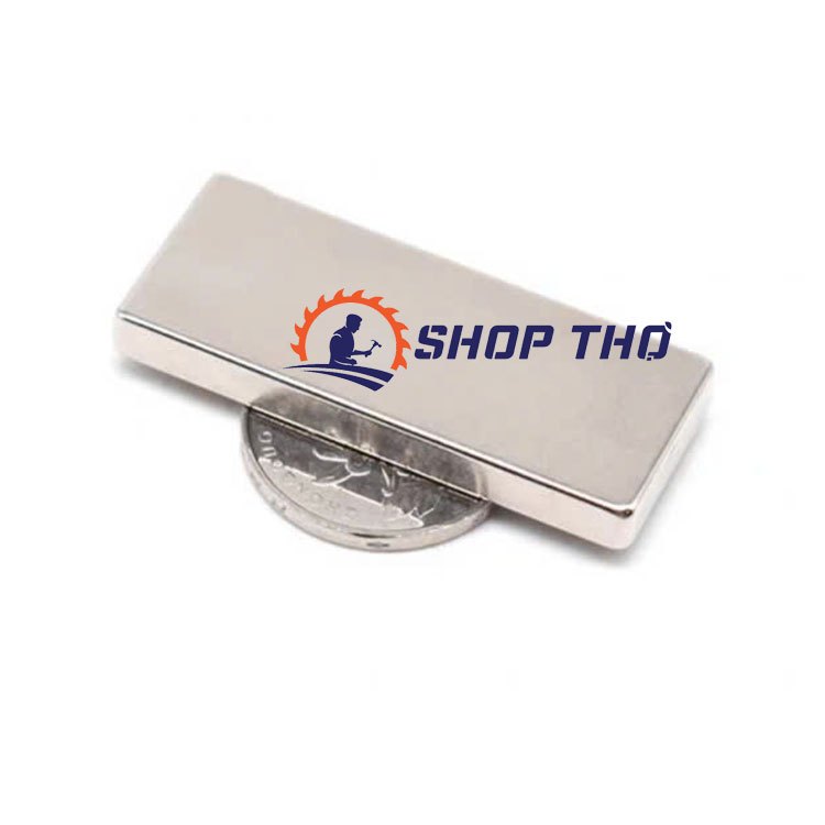 Set 2 viên 40*20*2 nam châm đất hiếm  chữ nhật