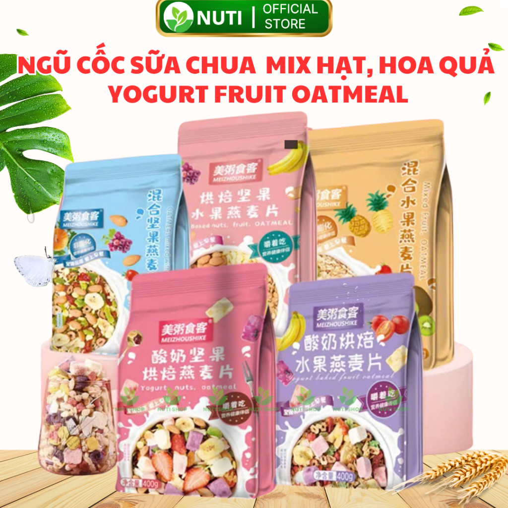 【DATE MỚI + 20 VỊ】Ngũ Cốc Sữa Chua Ăn Kiêng Giảm Cân YOGURT FRUIT OATMEAL Mix Sữa Chua Trái Cây Granola - Đài Loan
