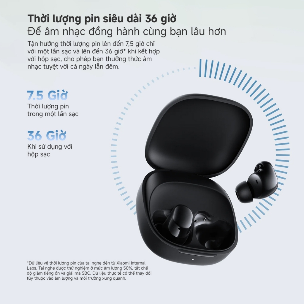Tai Nghe Không Dây Xiaomi Redmi Buds 6 Play - Độ trễ thấp - Hàng chính hãng - Bảo hành 12 tháng | BigBuy360 - bigbuy360.vn