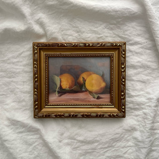Tranh Vintage Cổ Điển Decor 15x18cm, Khung Lõi Gỗ, Lồng Kính, Hình Phong Cảnh Aesthetics