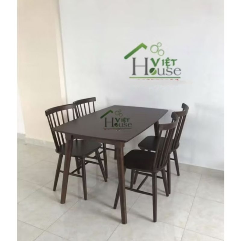 Bàn ăn Song tiện màu nâu giá rẻ Việt House (Freeship 1 số kv nt HCM cũ, Dĩ An, Biên Hòa)