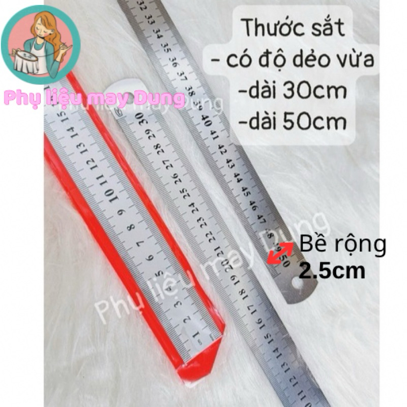 thước sắt nhẹ dài 30cm& 50cm