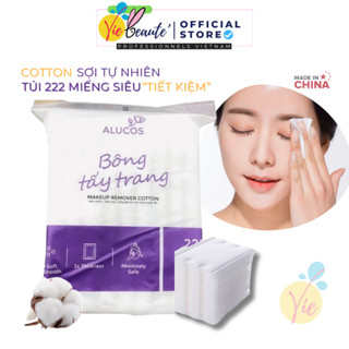 Bông tẩy trang Alucos 100% Cotton Pads mềm mại  222 miếng