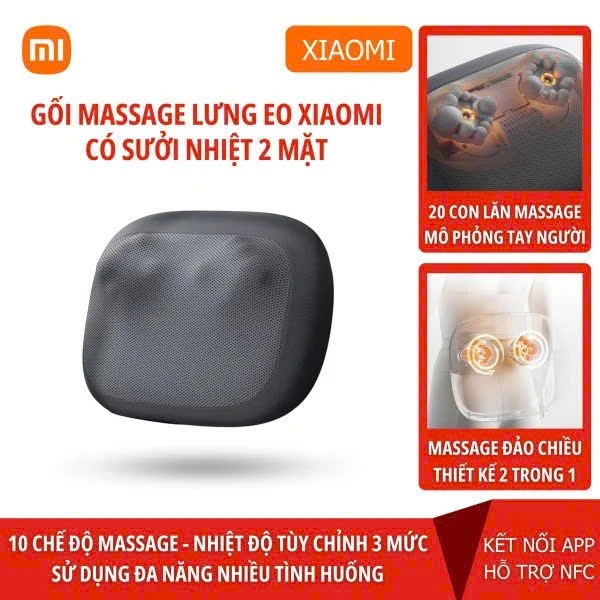 Máy massage nhiệt lưng eo Xiaomi Mijia 2 trong 1 MJYBAMY01YMYY kiêm tựa lưng, chườm nóng, kết nối app