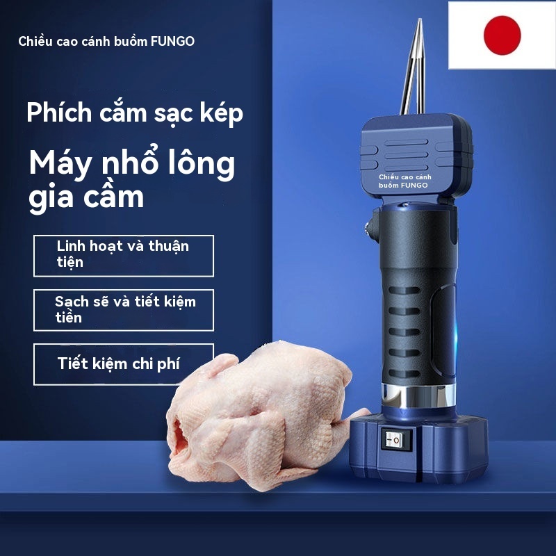 Máy Nhổ Lông Vịt Cầm Tay HATACHI Nhập Khẩu Nhật Bản Chạy Điện Và Chạy Pin Đa Năng Công Xuất 180w Bảo Hành 12 Tháng
