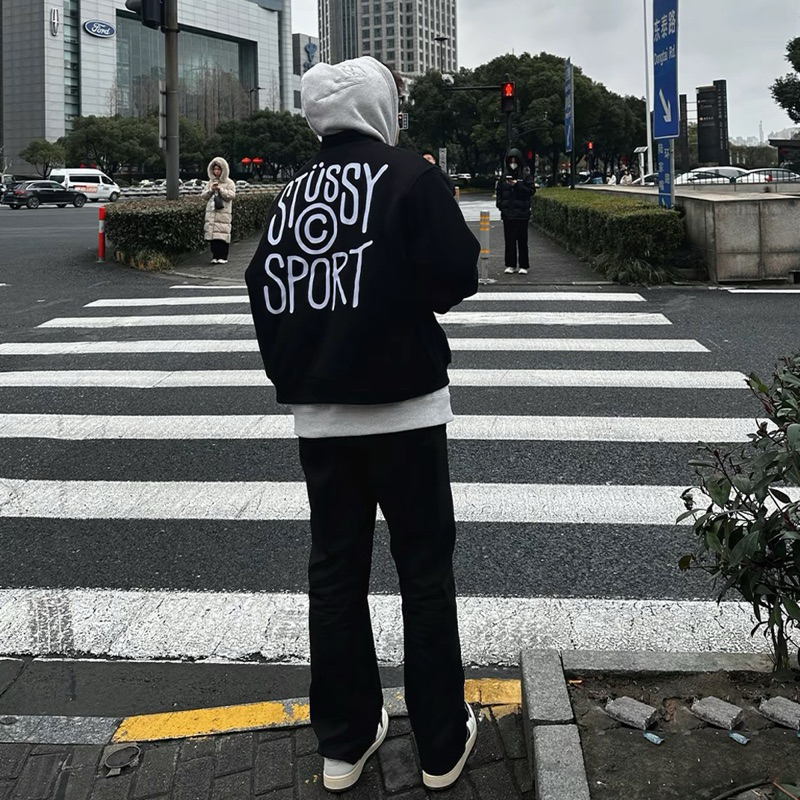 (ĐĂNG LẠI) STUSSY SPORT JACKET - Áo Khoác Dạ Thu Đông LoGo Streetwear Unisex