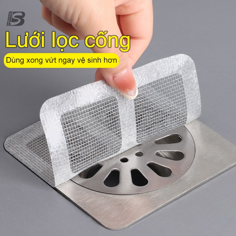 Lưới Lọc Rác Chống Tắc Set Lọc Rác Nhà Tắm Miệng Cống Thoát Nước Chặn Côn Trùng 10x10cm