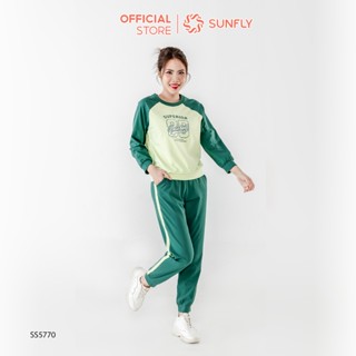 Bộ thể thao nữ cotton compact áo dài quần dài SS5770