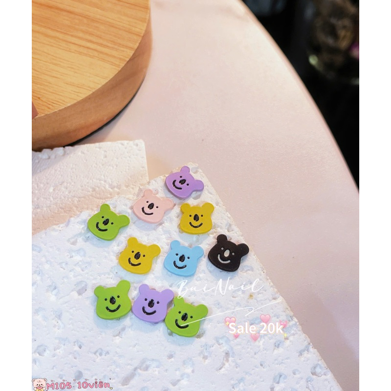 CHARM GẤU MIX MÀU M105 SET 10 VIÊN
