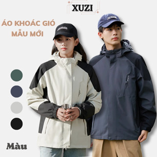 Áo khoác gió nam nữ áo gió dù cặp đôi vải gió tráng bạc chống nước phù hợp đi phượt , leo núi tiết thời thu đông XUZI.