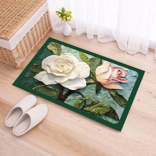 Thảm chân hình thú / hoạ tiết hoa 3D