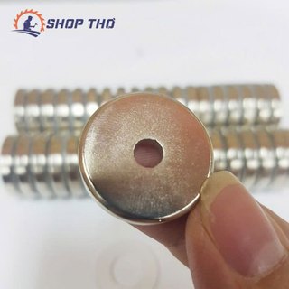 Set 5 cái D15*3 nam châm đất hiếm trụ tròn có lỗ