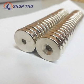 Set 5 cái D15*3 nam châm đất hiếm trụ tròn có lỗ