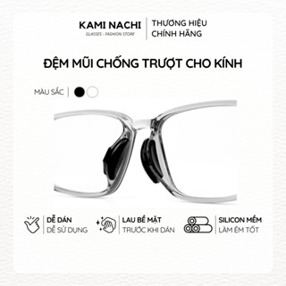 Bộ 2 miếng đệm mũi silicon hình cánh bướm có mặt dán keo cho mắt kính KAMI NACHI