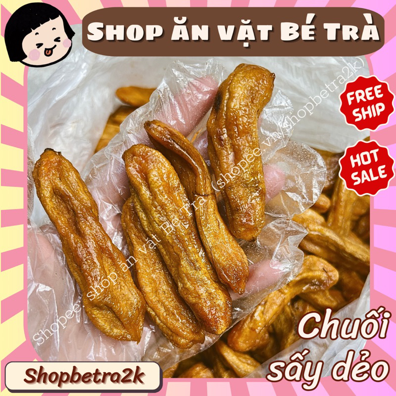 Chuối sấy dẻo loại ngon, mứt chuối sấy dẻo tự nhiên |500gr|