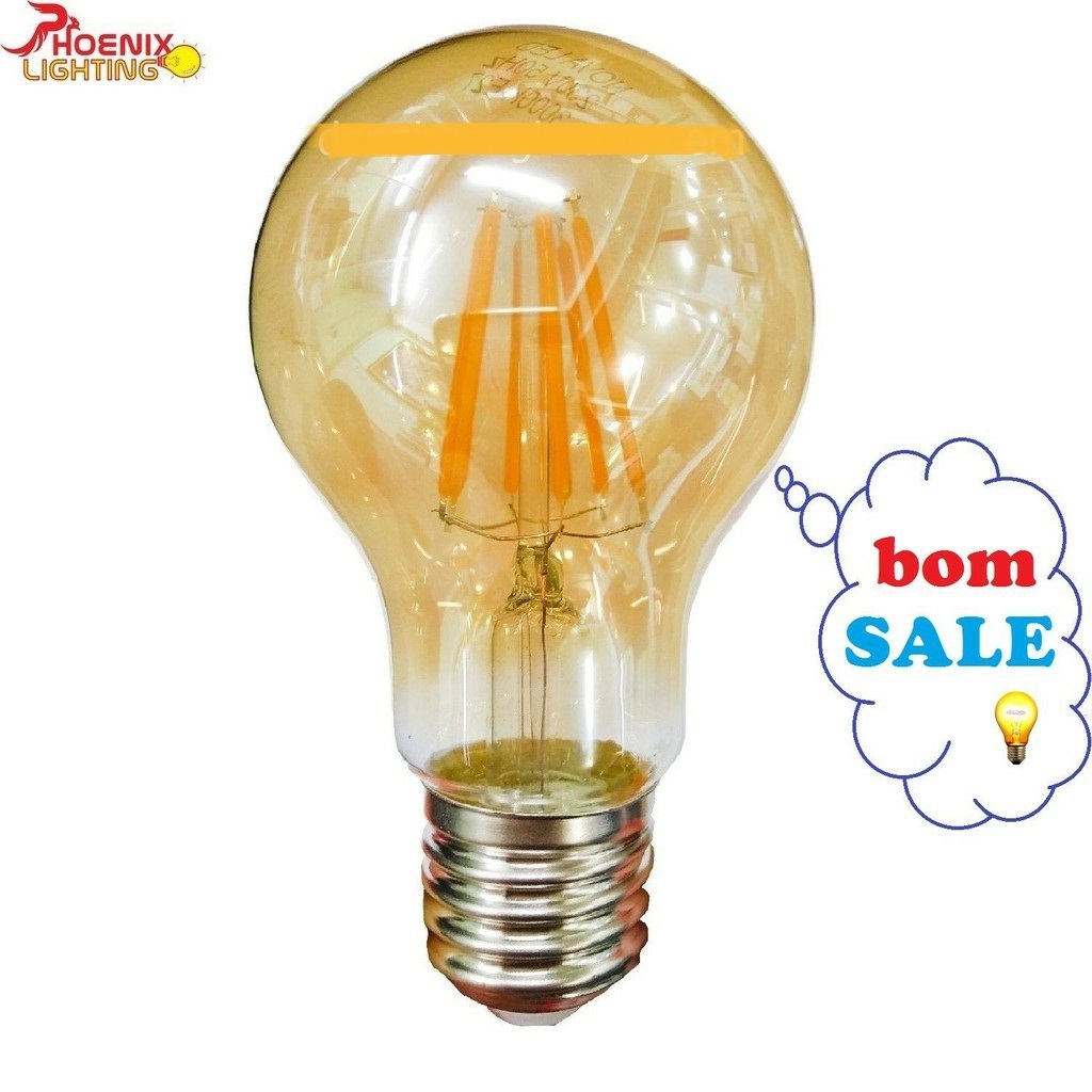 Bóng đèn Edison A60 dimmer vỏ vàng