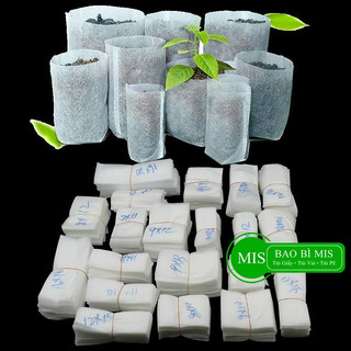  100 Túi Bầu ươm cây thông minh tự tiêu Túi ươm mầm vải không dệt thoáng khí không di chuyển cây XP mart 