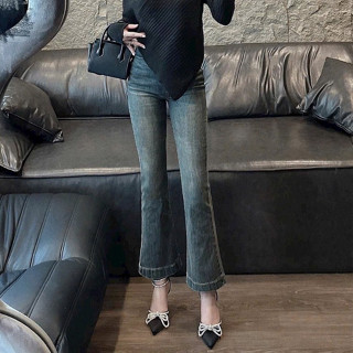 (LOE9TAC.JS00353) Quần Jean Nữ Ống Loe Lưng Cao Dáng Ôm 9 Tấc Siêu Hot JS00353