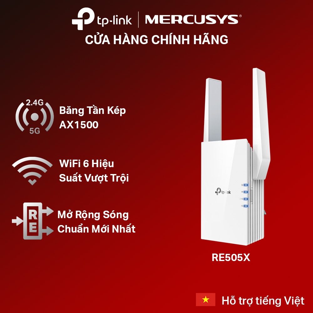 Bộ Mở Rộng Sóng Wifi TP-Link RE505X Chuẩn AX1500