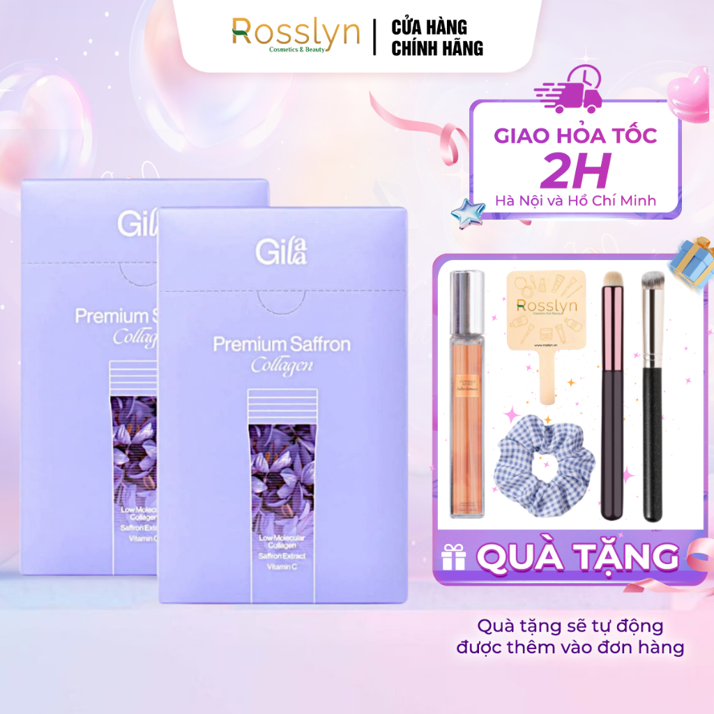 Bột Uống Collagen Cao Cấp Kết Hợp Saffron Gilaa (60 gói x 2g)