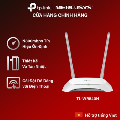 [Wi-Fi Router Giá Tốt] TP-Link TL-WR840N | Phát Wi-Fi Chuẩn N 300Mbps, Bền Bỉ, Ổn Định