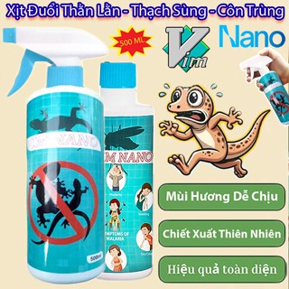  Xịt Thằn Lằn Thạch Sùng Vim Nano 500ml Mùi Hương Dễ Chịu Xuất Xứ Thảo Mộc - Xua Đuổi Muỗi Gián Thạch Sùng 
