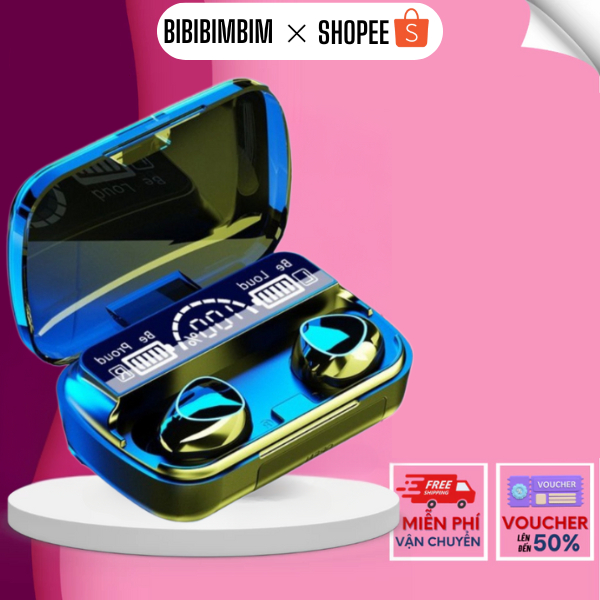 Tai Nghe Gaming Không Dây M10 Nhỏ Gọn Pin Trâu 3000mah, Nút Cảm Ứng, Led Gaming, Chống Nước Chống Ồn- Fullbox New