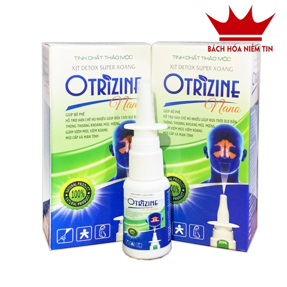 XỊT DETOX XOANG NANO - rửa trôi bụi bẩn, thông mũi thoáng họng,  giảm các biểu hiện của xoang -20ml